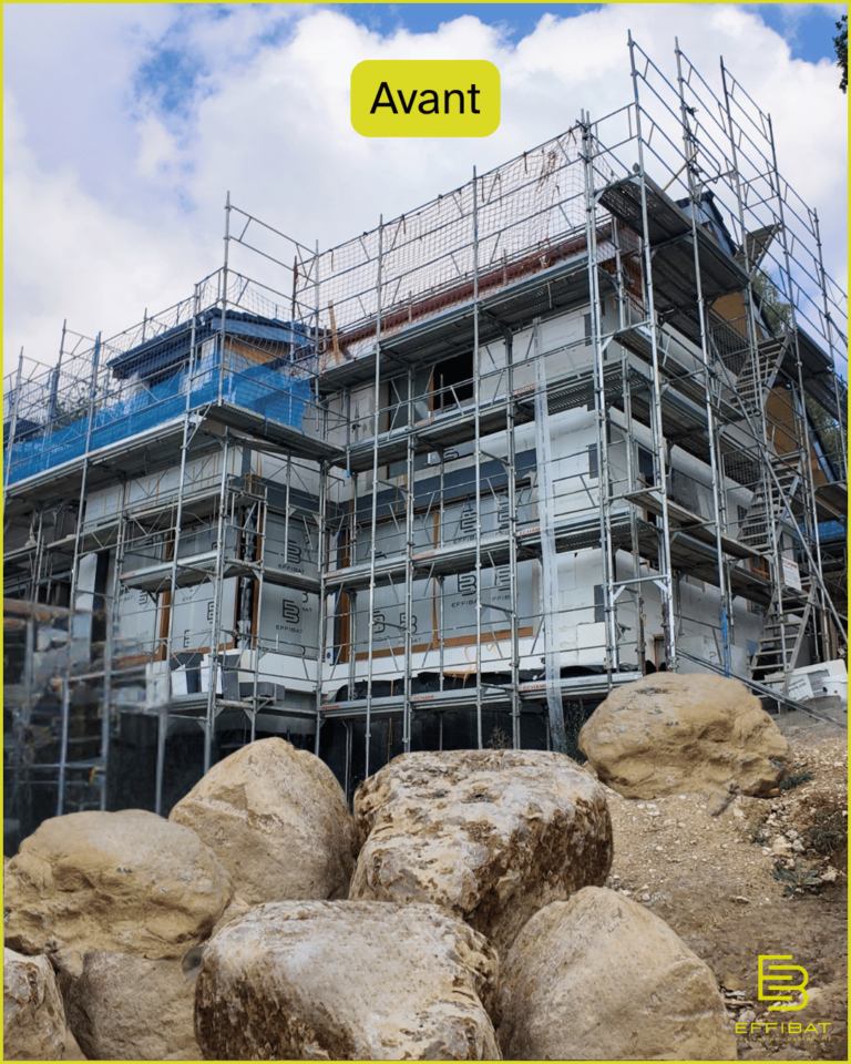 Maison vue de l'exterieur avec échaufadage