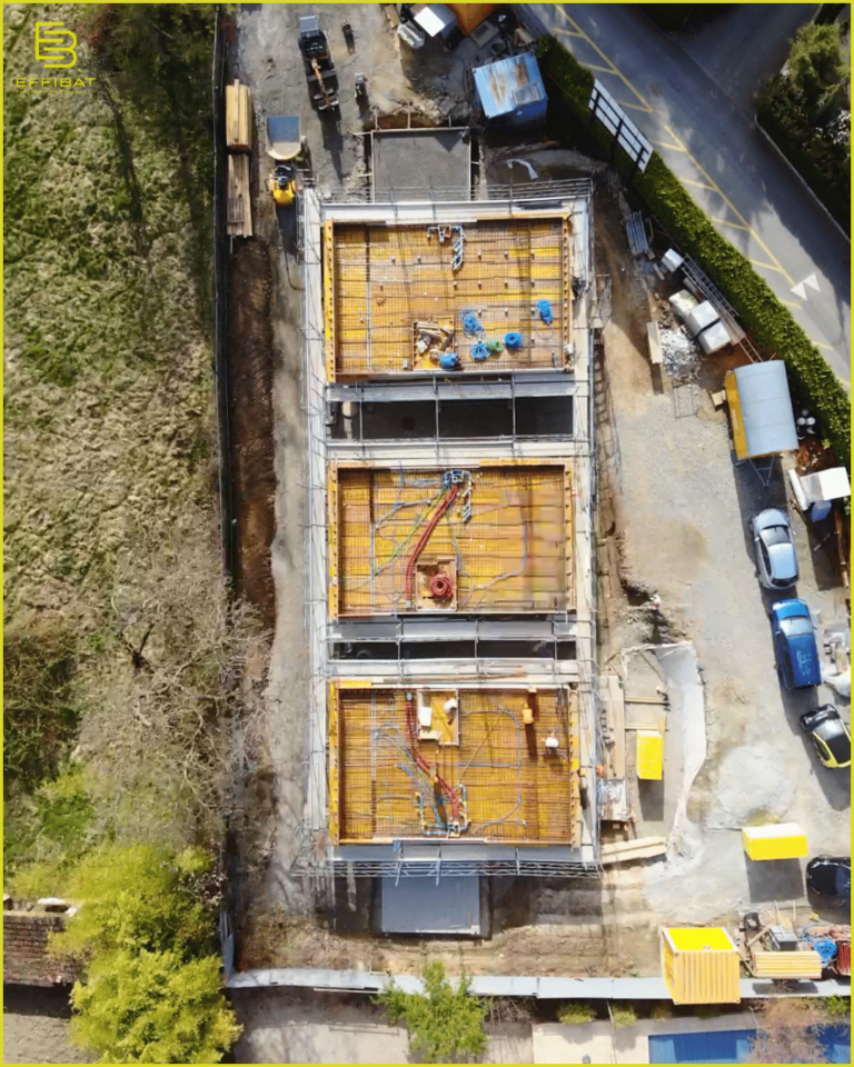Vue de drone sur un de nos chantiers